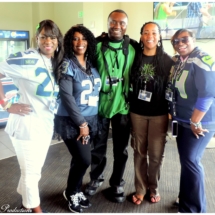 Davies Chirwa with NFL Seattle Seahawks Mothers
