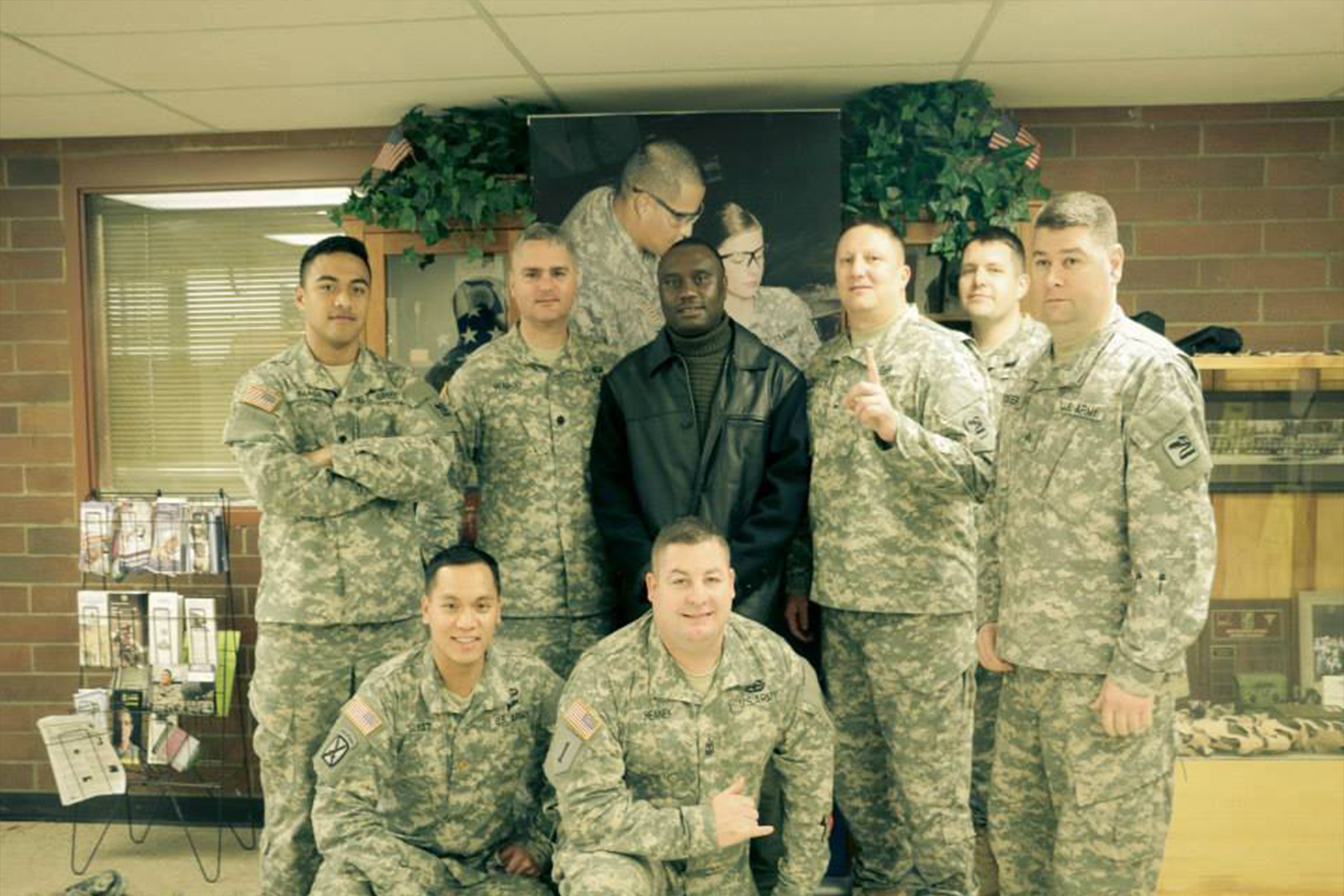 Davies Chirwa with U.S Military 